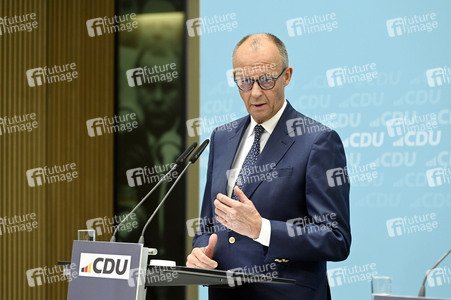 Pressekonferenz mit Friedrich Merz in Berlin