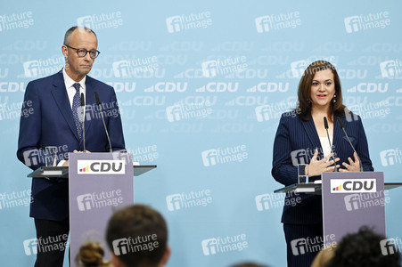 Pressekonferenz mit Friedrich Merz in Berlin