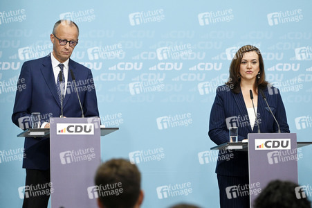 Pressekonferenz mit Friedrich Merz in Berlin