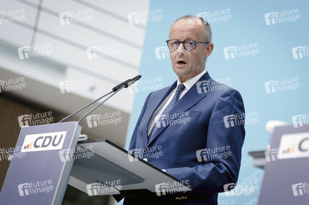 Pressekonferenz mit Friedrich Merz in Berlin