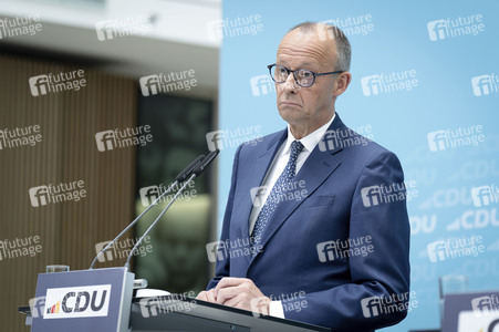 Pressekonferenz mit Friedrich Merz in Berlin