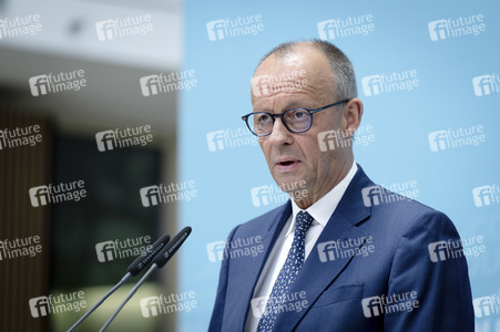 Pressekonferenz mit Friedrich Merz in Berlin