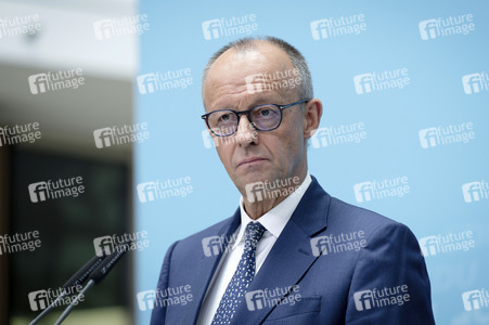 Pressekonferenz mit Friedrich Merz in Berlin