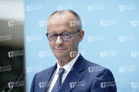 Pressekonferenz mit Friedrich Merz in Berlin