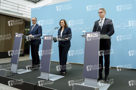 Pressekonferenz mit Friedrich Merz in Berlin