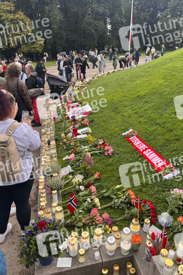Trauer nach dem Tod von König Harald V. von Norwegen in Oslo