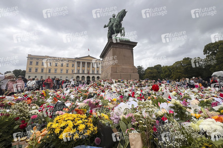 Trauer nach dem Tod von König Harald V. von Norwegen in Oslo