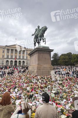 Trauer nach dem Tod von König Harald V. von Norwegen in Oslo