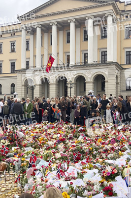 Trauer nach dem Tod von König Harald V. von Norwegen in Oslo