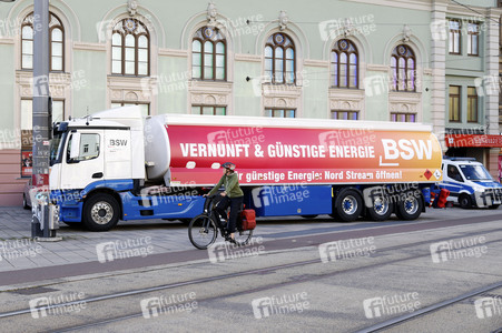 Wahlkampfveranstaltung des BSW in Halle