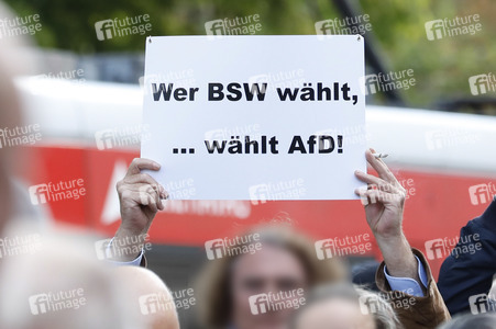Wahlkampfveranstaltung des BSW in Halle