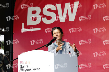 Wahlkampfveranstaltung des BSW in Halle