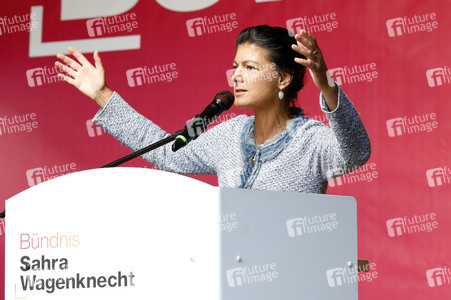 Wahlkampfveranstaltung des BSW in Halle