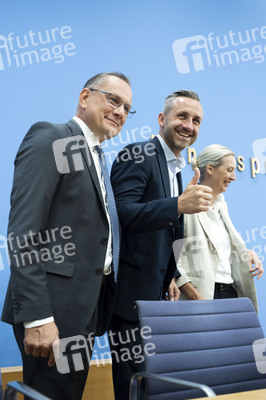 Bundespressekonferenz 'AfD - Auswirkungen der Landtagswahl in Sachsen-Anhalt auf die Bundespolitik' in Berlin