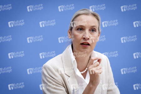 Bundespressekonferenz 'AfD - Auswirkungen der Landtagswahl in Sachsen-Anhalt auf die Bundespolitik' in Berlin