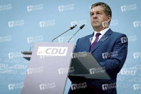 Pressekonferenz der CDU zur Wahl in Sachsen-Anhalt in Berlin