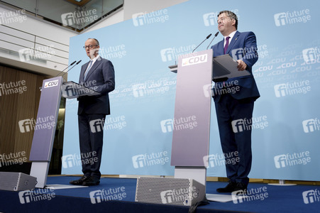 Pressekonferenz der CDU zur Wahl in Sachsen-Anhalt in Berlin