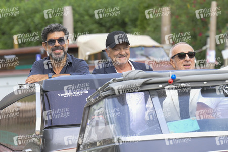 Ankunft von Pierfrancesco Favino, Giovanni Veronesi und Silvio Orlando am Hotel Excelsior, Internationale Filmfestspiele von Venedig 2026