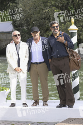 Ankunft von Pierfrancesco Favino, Giovanni Veronesi und Silvio Orlando am Hotel Excelsior, Internationale Filmfestspiele von Venedig 2026