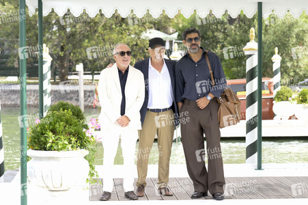 Ankunft von Pierfrancesco Favino, Giovanni Veronesi und Silvio Orlando am Hotel Excelsior, Internationale Filmfestspiele von Venedig 2026