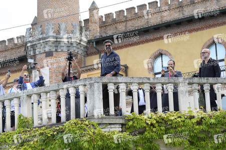 Ankunft von Pierfrancesco Favino, Giovanni Veronesi und Silvio Orlando am Hotel Excelsior, Internationale Filmfestspiele von Venedig 2026