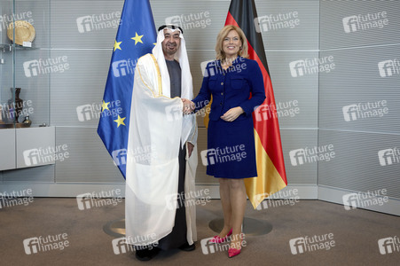 Bundestagspräsidentin Julia Klöckner empfängt den Staatspräsidenten der Vereinigten Arabischen Emirate in Berlin