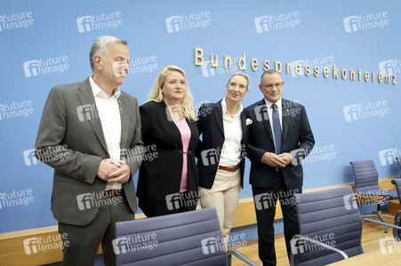 Bundespressekonferenz 'AfD - Auswirkungen der Landtagswahlen in Berlin und Mecklenburg-Vorpommern auf die Bundespolitik' in Berlin