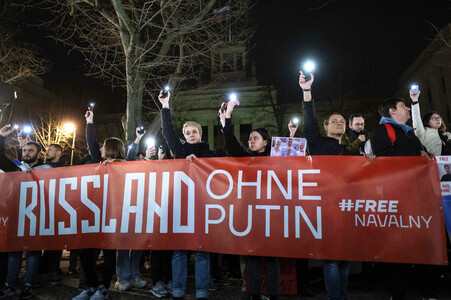 16.02.2024<br>Mahnwache für Alexej Nawalny in Berlin