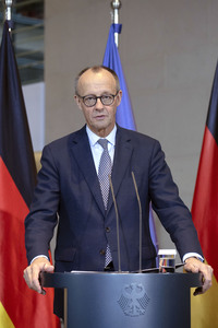 05.12.2025<br>Pressestatement von Friedrich Merz in Berlin