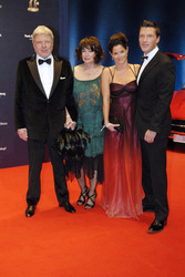 Hardy Krüger mit Ehefrau Anita und Hardy Krüger Jr. mit Ehefrau Katrin Fehringer