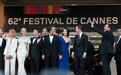 Mélanie Laurent, Diane Kruger, Mike Myers, Daniel Brühl, Lawrence Bender, Julie Dreyfus, Quentin Tarantino