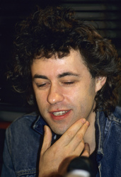 Pressekonferenz mit Bob Geldof in London