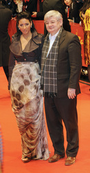 Joschka Fischer mit Gattin Minu Barati