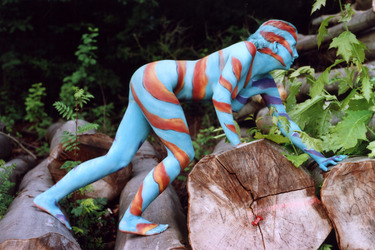 Blau mit Streifen / Blue with Stripes