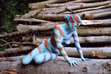 Blau mit Streifen / Blue with Stripes