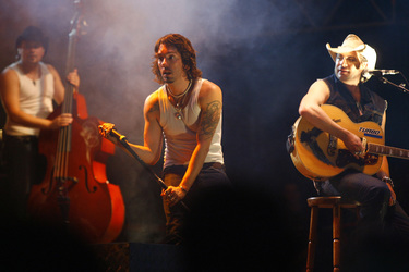 André 'Guss Brooks' Neumann, Alec 'Boss Burns' Völkel, Sascha 'Hoss Power' Vollmer (The BossHoss)