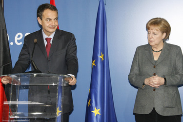 José Luis Rodriguez Zapatero, Angela Merkel