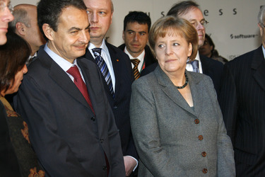 José Luis Rodriguez Zapatero, Angela Merkel