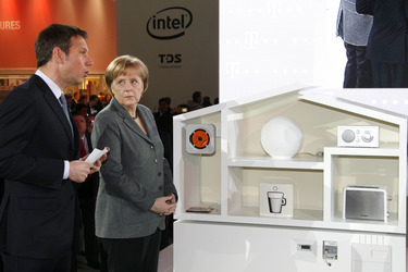 René Obermann, Angela Merkel