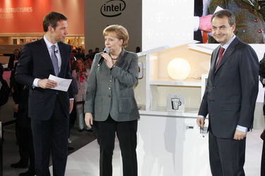 René Obermann, Angela Merkel, José Luis Rodriguez Zapatero