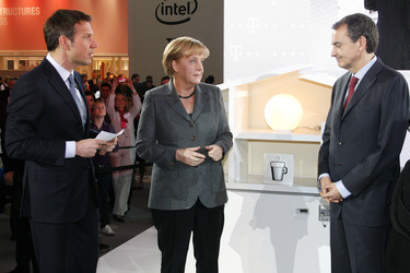 René Obermann, Angela Merkel, José Luis Rodriguez Zapatero