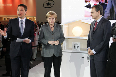 René Obermann, Angela Merkel, José Luis Rodriguez Zapatero