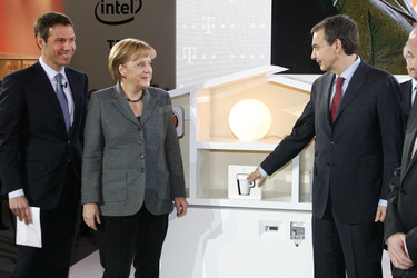 René Obermann, Angela Merkel, José Luis Rodriguez Zapatero