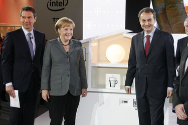 René Obermann, Angela Merkel, José Luis Rodriguez Zapatero