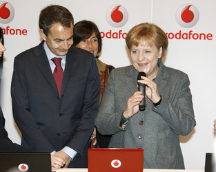 José Luis Rodriguez Zapatero, Angela Merkel