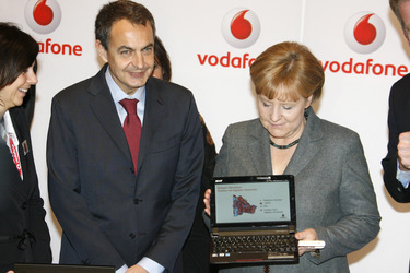 José Luis Rodriguez Zapatero, Angela Merkel