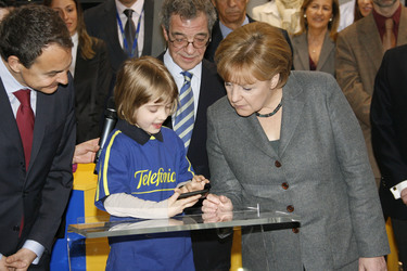 José Luis Rodriguez Zapatero, Angela Merkel