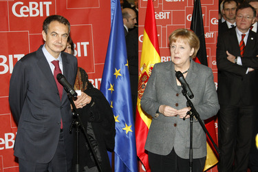 José Luis Rodriguez Zapatero, Angela Merkel