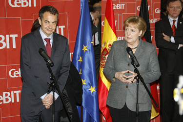 José Luis Rodriguez Zapatero, Angela Merkel