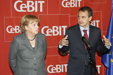 Angela Merkel, José Luis Rodriguez Zapatero
